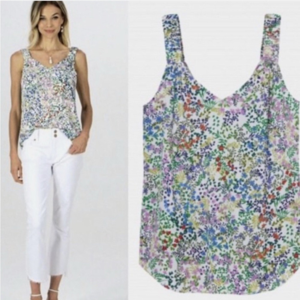 Cabi Floral Rotation V-neck Tank Top